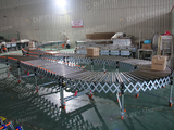 Multi-wedge belt power telescopic roller conveyor