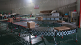Multi-wedge belt power telescopic roller conveyor