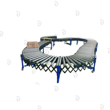 Ring belt power telescopic roller conveyor