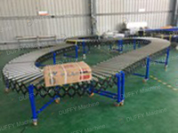 Multi-wedge belt power telescopic roller conveyor