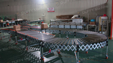 Multi-wedge belt power telescopic roller conveyor